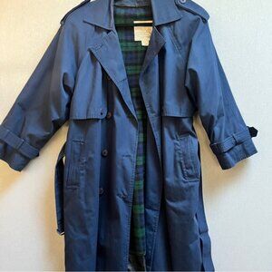 Vintage London Towne trench belted lined jacket Sz 10P